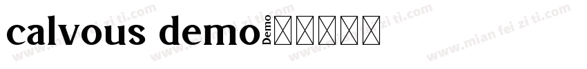 calvous demo字体转换